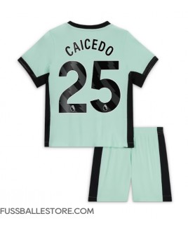 Günstige Chelsea Moises Caicedo #25 3rd trikot Kinder 2023-24 Kurzarm (+ Kurze Hosen)